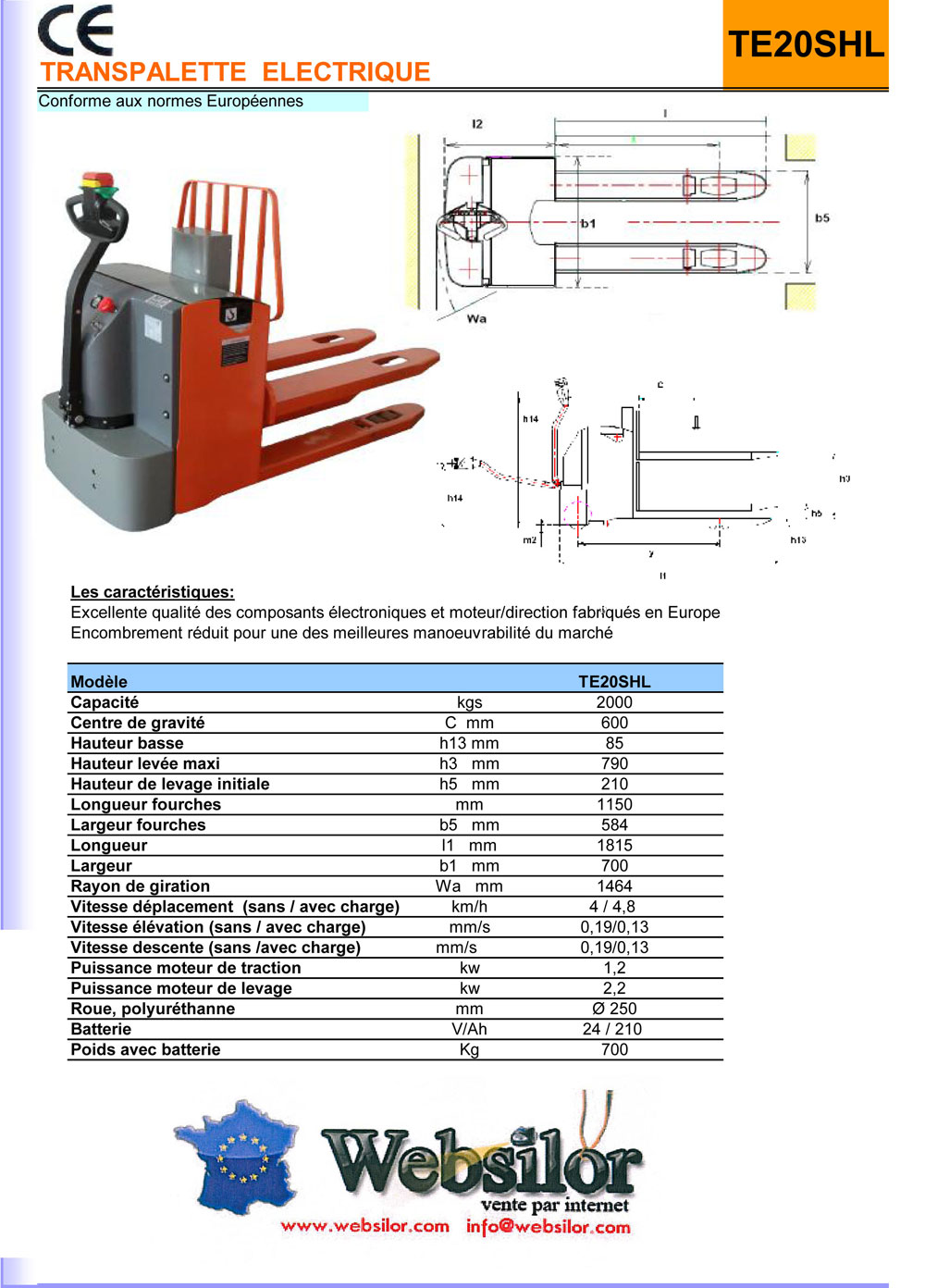 Informations technique de TE20SHL
